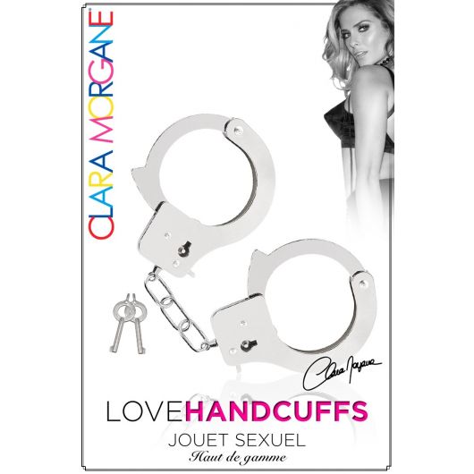 MENOTTES LOVE HANDCUFFS MÉTAL ARGENTÉ - CLARA MORGANE 