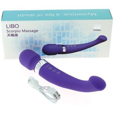 VIBROMASSEUR WAND DUO EN SILICONE - LIBO 