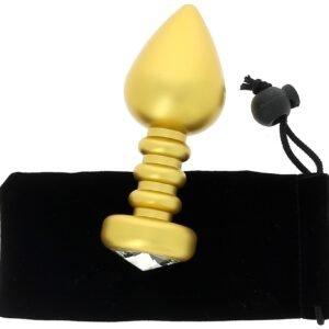 Plug anal bijou – Aluminium doré Ø 3.8 cm – 132 grs