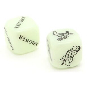 Dés coquins phosphorescents pour couple